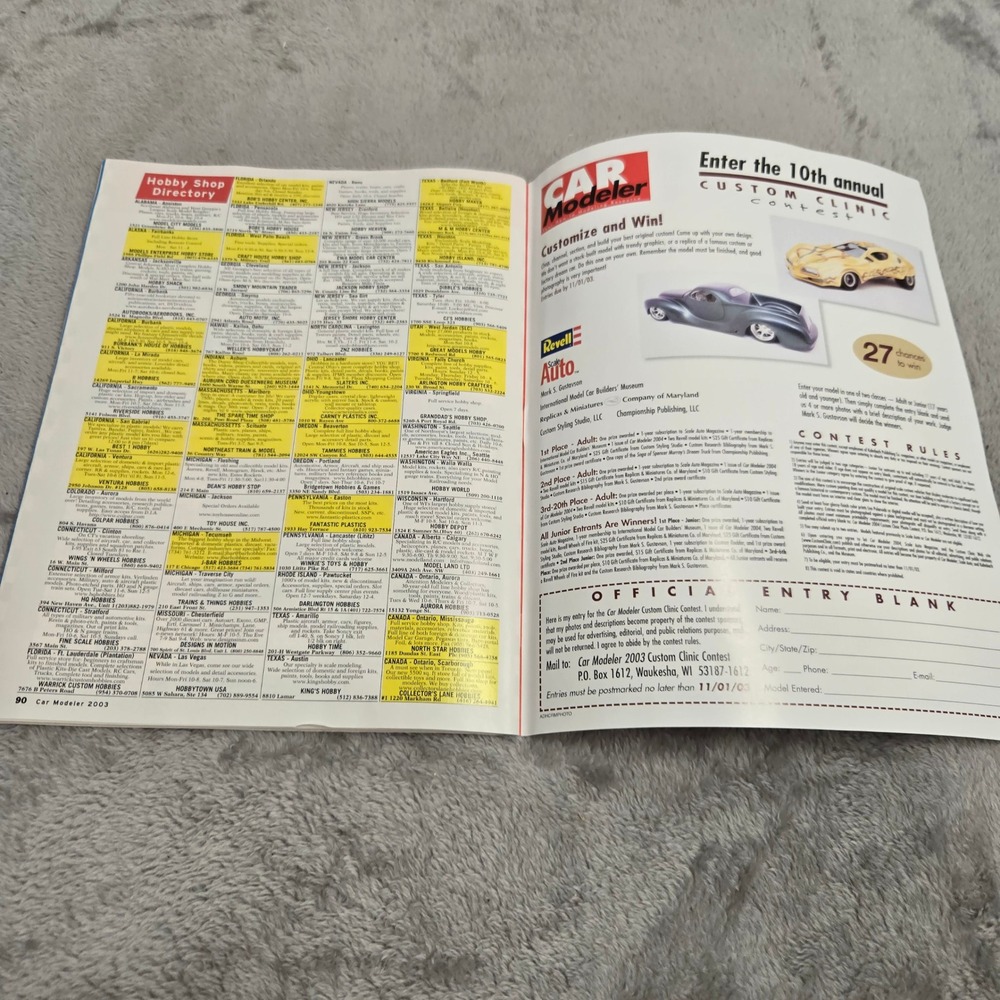 Car Modeler 2003 Special Issue Scale Auto Magazine Custom Model Car Tips Guide - Picture 5 of 7